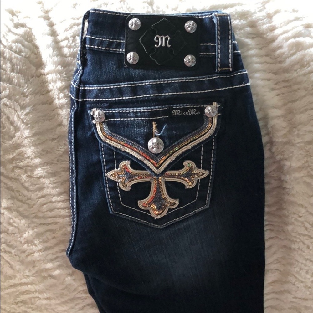 Miss Me Skinny Jeans Size 27 Dark Wash